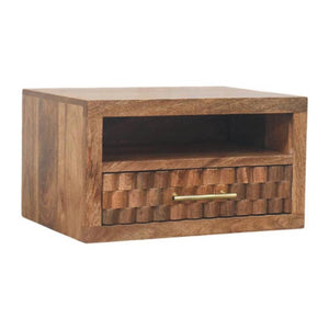 Cadiz Carved Slot-Drawer Bedside | Handcrafted Nightstand | Artisan Detail