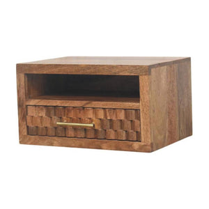 Cadiz Carved Slot-Drawer Bedside | Handcrafted Nightstand | Artisan Detail