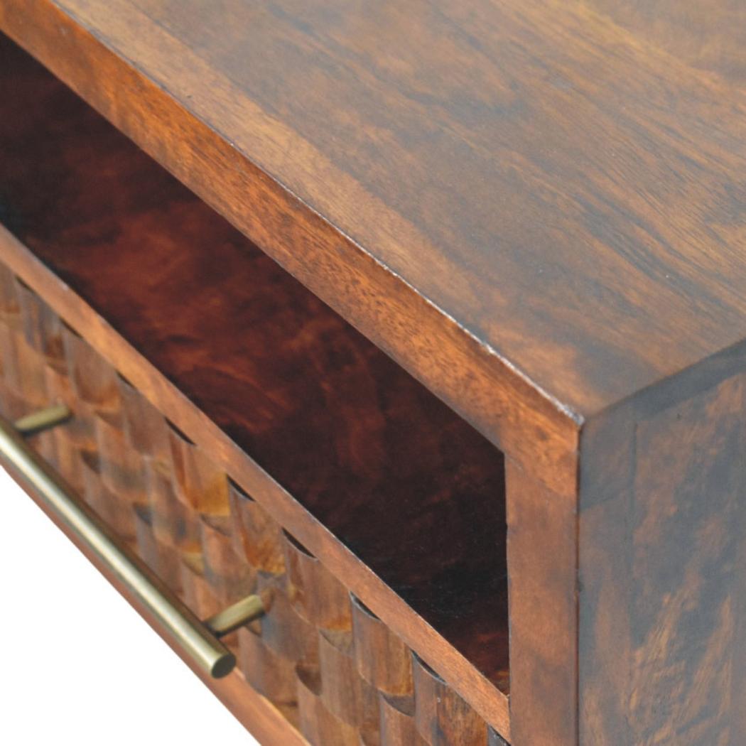 Cadiz Textured Bedside Table | Contemporary Bedroom Accent