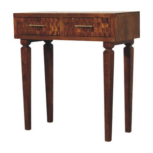 Cadiz Textured Console Table | Slim Hallway Furniture | Sculptural Design