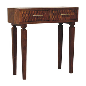 Cadiz Textured Console Table | Slim Hallway Furniture | Sculptural Design