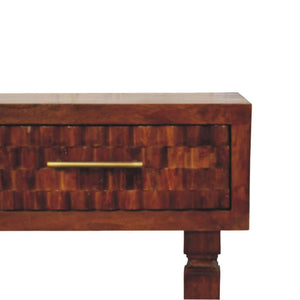 Cadiz Textured Console Table | Slim Hallway Furniture | Sculptural Design