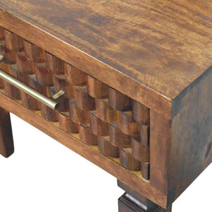 Cadiz Textured Console Table | Slim Hallway Furniture | Sculptural Design