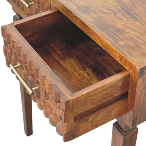 Cadiz Textured Console Table | Slim Hallway Furniture | Sculptural Design