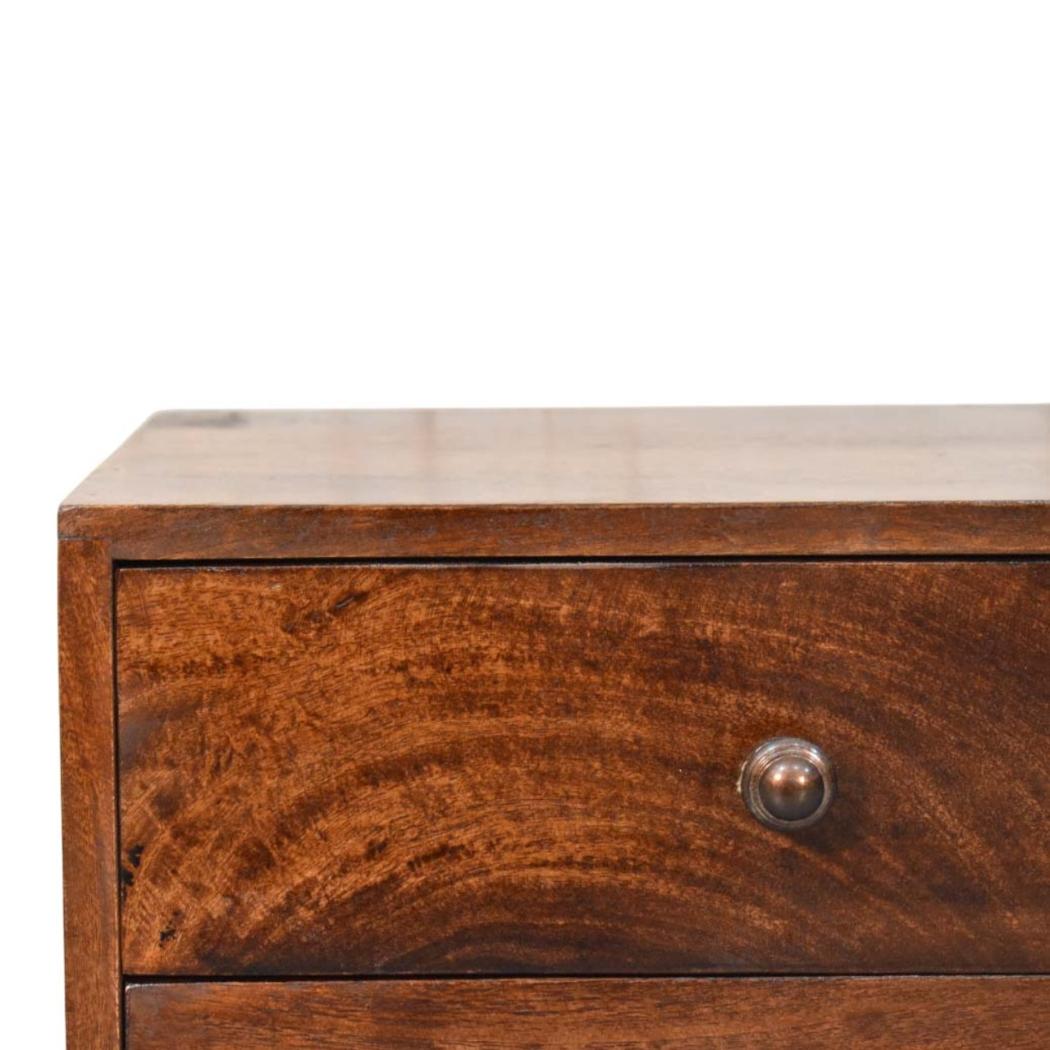 California Walnut Bedside Table | 2 Drawer Storage
