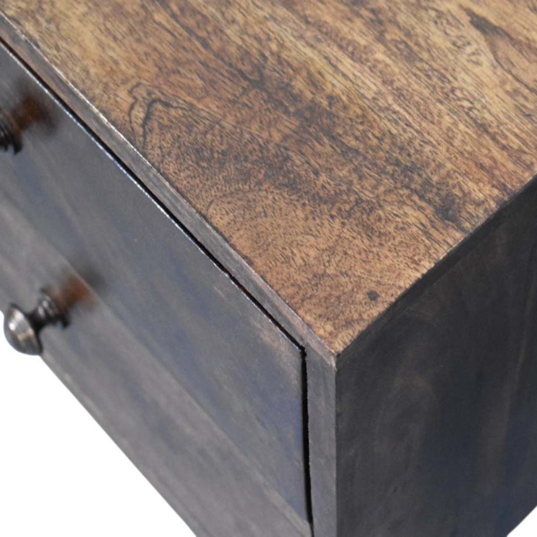 California Walnut Bedside Table | 2 Drawer Storage
