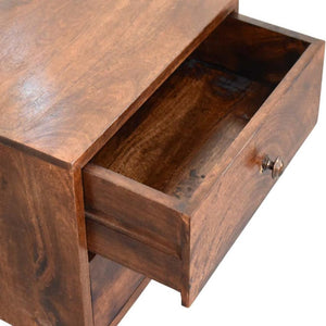 California Walnut Bedside Table | 2 Drawer Storage