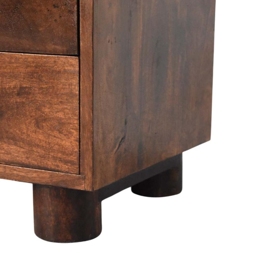 California Walnut Bedside Table | 2 Drawer Storage