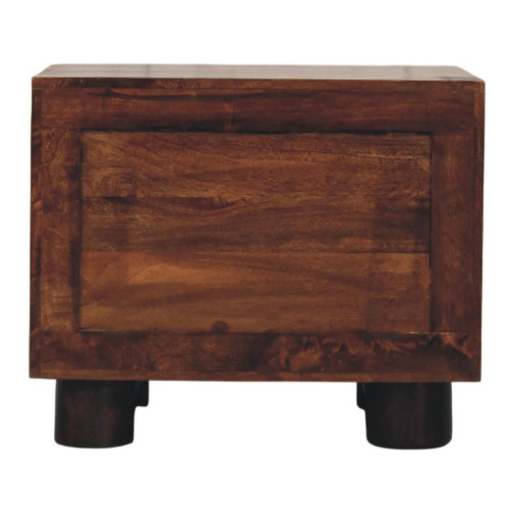 California Walnut Bedside Table | 2 Drawer Storage
