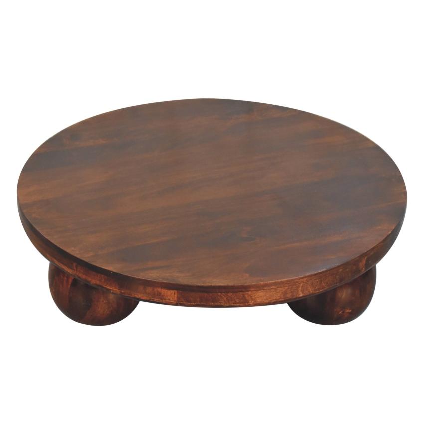 California Walnut Central Table | Ball Feet | Solid Wood Coffee Table