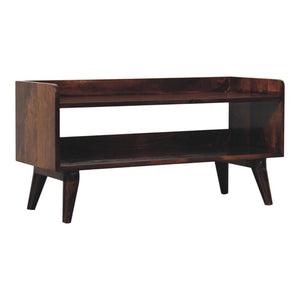 California Walnut Nordic Shoe Storage Bench | Solid Mango Wood | California Walnut Finish | Hallway Bench