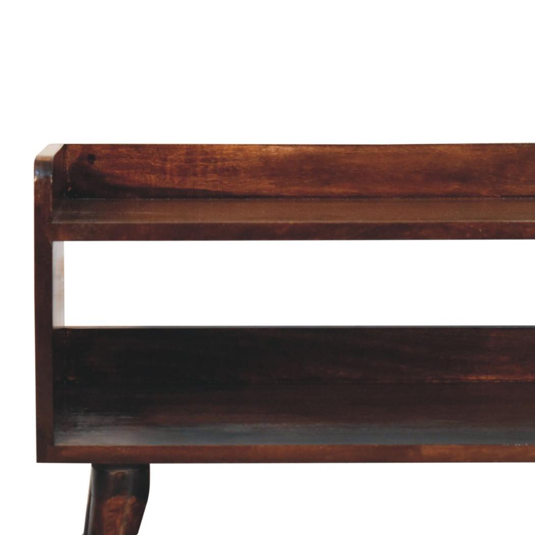 California Walnut Nordic Shoe Storage Bench | Solid Mango Wood | California Walnut Finish | Hallway Bench