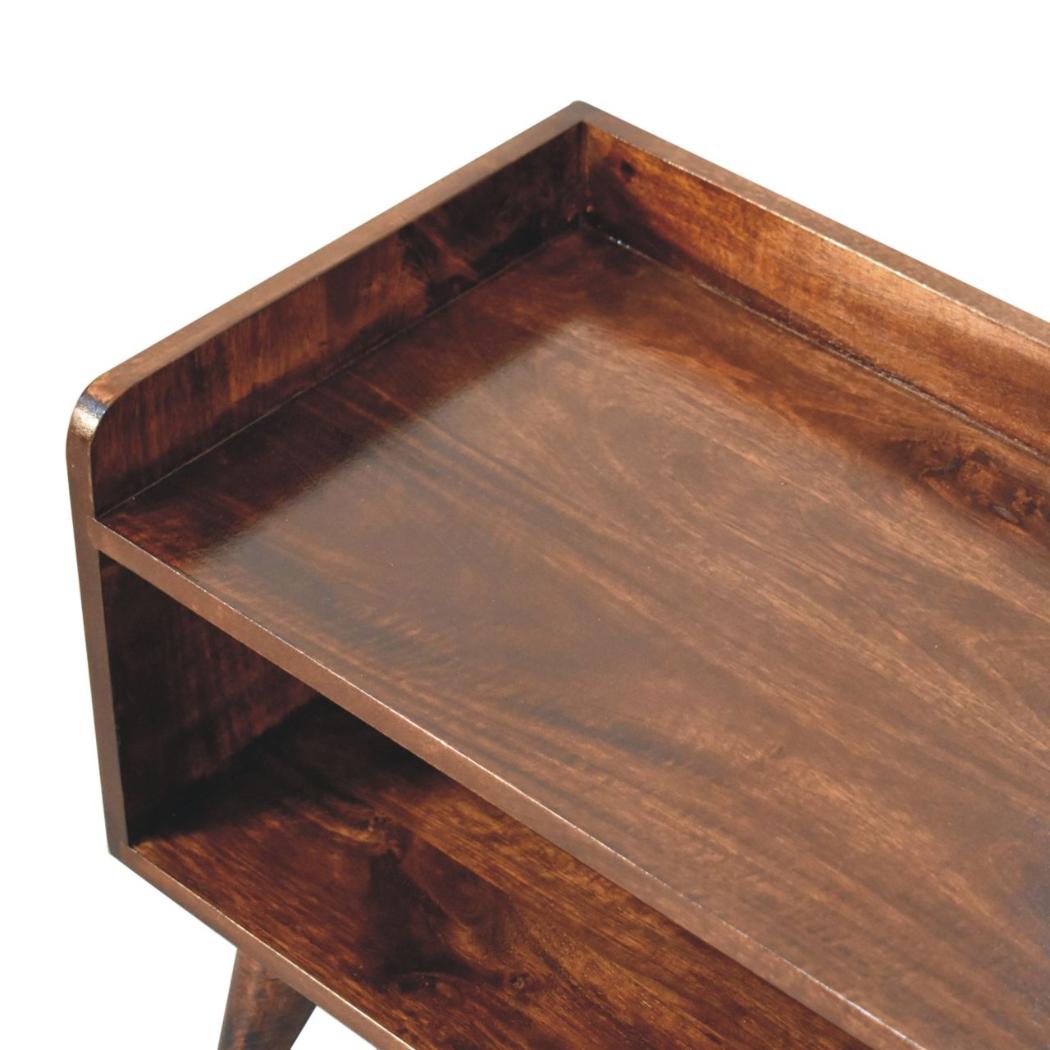 California Walnut Nordic Shoe Storage Bench | Solid Mango Wood | California Walnut Finish | Hallway Bench
