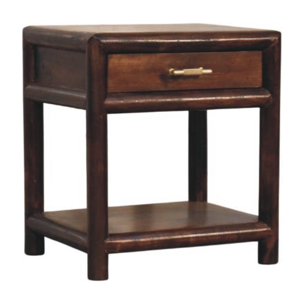 California Walnut Open Bedside Table | Open Shelf Design