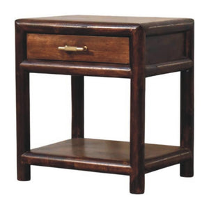 California Walnut Open Bedside Table | Open Shelf Design
