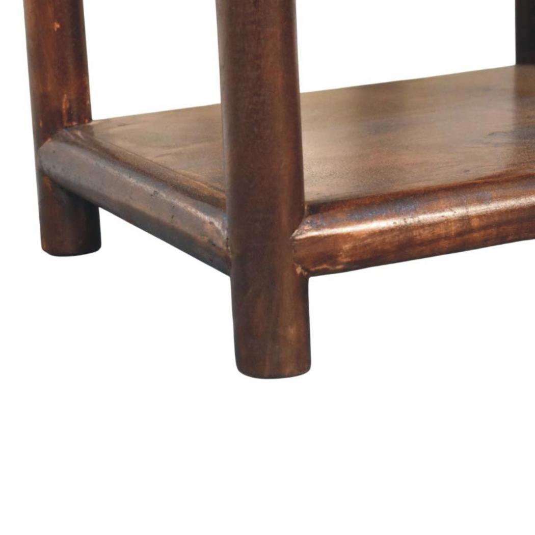 California Walnut Open Bedside Table | Open Shelf Design