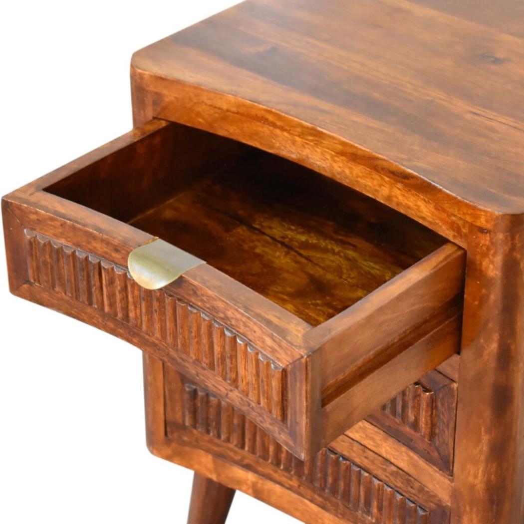 Capri Bedside Table | Compact Bedroom Storage | Contemporary Design