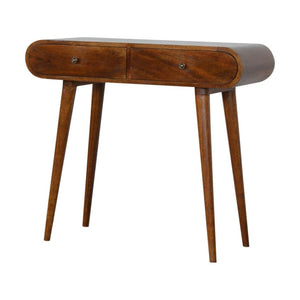 Capsule Mango Wood Console Table | Chestnut Finish | 2 Drawers