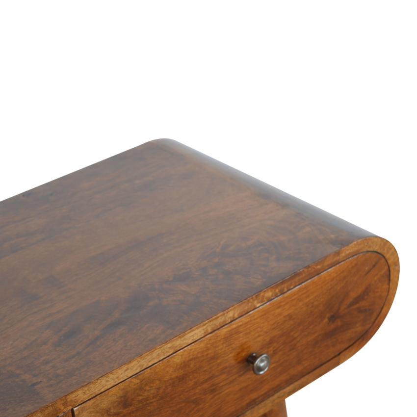 Capsule Mango Wood Console Table | Chestnut Finish | 2 Drawers