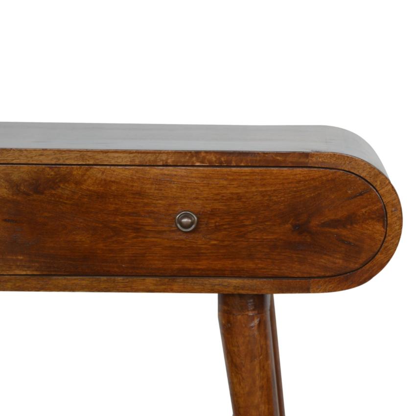 Capsule Mango Wood Console Table | Chestnut Finish | 2 Drawers