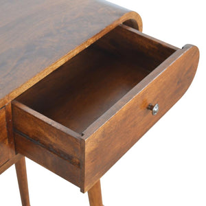 Capsule Mango Wood Console Table | Chestnut Finish | 2 Drawers
