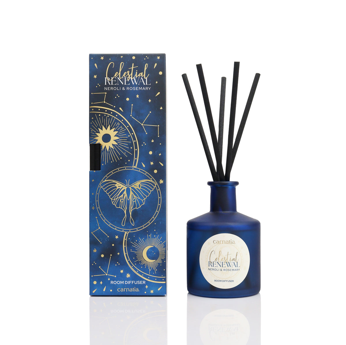 Carnatia Starry Spell Celestial Renewal Reed Diffuser | Neroli & Rosemary Home Fragrance