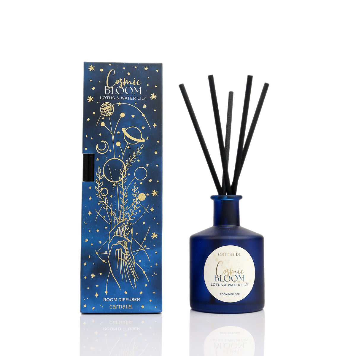 Carnatia Starry Spell Cosmic Bloom Reed Diffuser | Lotus & Water Lily Home Fragrance