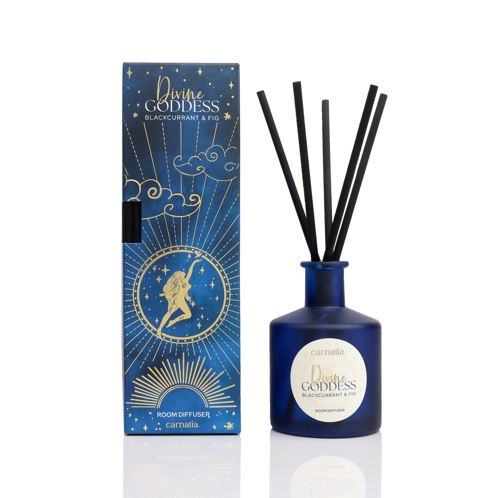 Carnatia Starry Spell Divine Goddess Reed Diffuser | Blackcurrant & Fig Home Fragrance