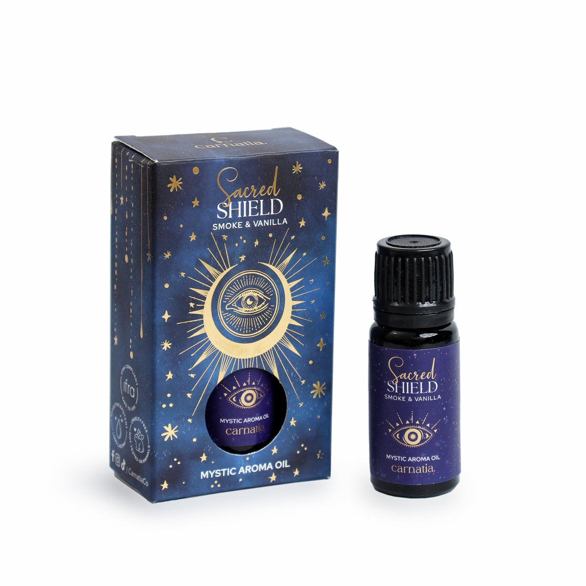 Carnatia Starry Spell Sacred Shield Aroma Oil 10mL | Smoke & Vanilla Home Fragrance