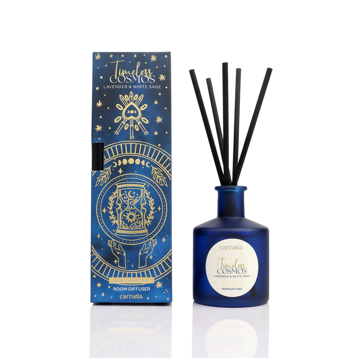 Carnatia Starry Spell Timeless Cosmos Reed Diffuser | Lavender & White Sage Home Fragrance