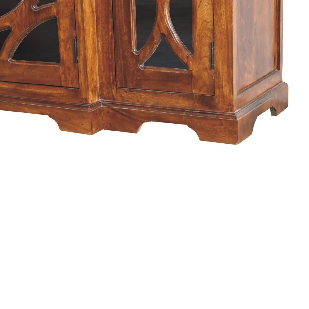 Carved Glazed Sideboard | Chestnut Finish | Decorative Dining Storage