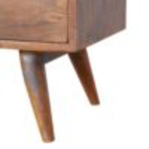 Carved Sideboard | Solid Mango Wood | Chestnut Finish | Statement Storage Cabinet