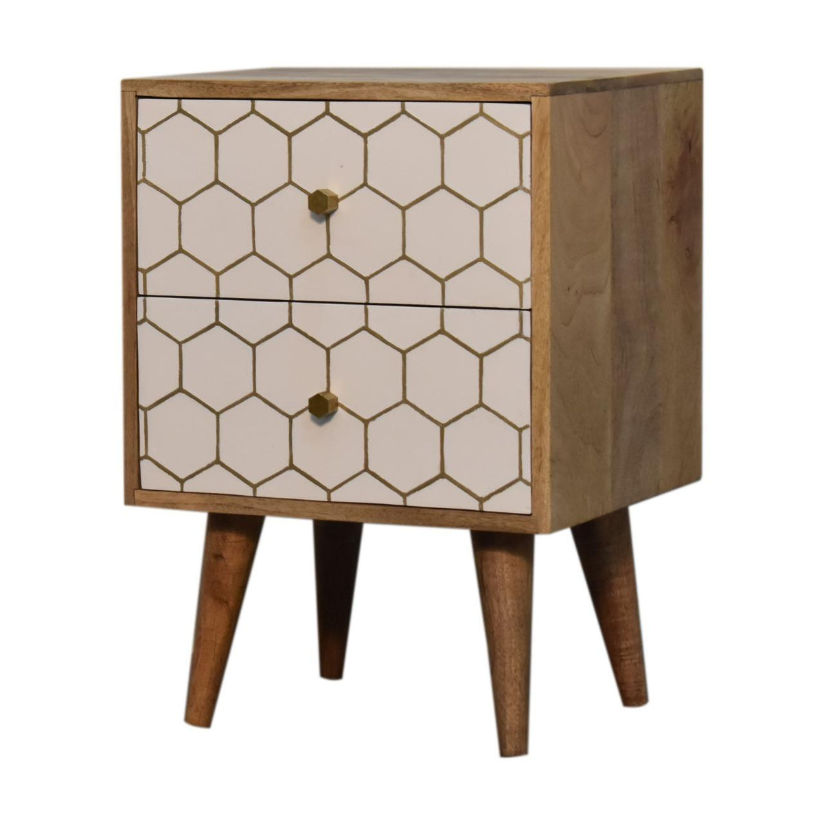 Cassia Bedside Table | Compact Bedroom Storage | Contemporary Nightstand