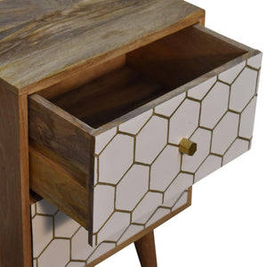 Cassia Bedside Table | Compact Bedroom Storage | Contemporary Nightstand