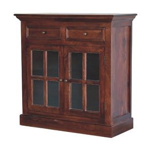 Cherry Glazed Cabinet | Warm Statement Finish | Decorative Home Storage