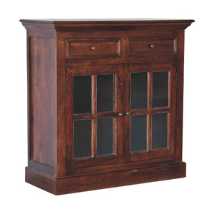Cherry Glazed Cabinet | Warm Statement Finish | Decorative Home Storage
