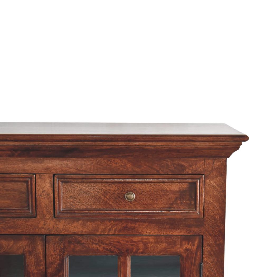 Cherry Glazed Cabinet | Warm Statement Finish | Decorative Home Storage