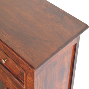 Cherry Glazed Cabinet | Warm Statement Finish | Decorative Home Storage