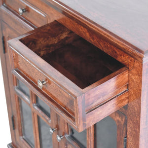 Cherry Glazed Cabinet | Warm Statement Finish | Decorative Home Storage