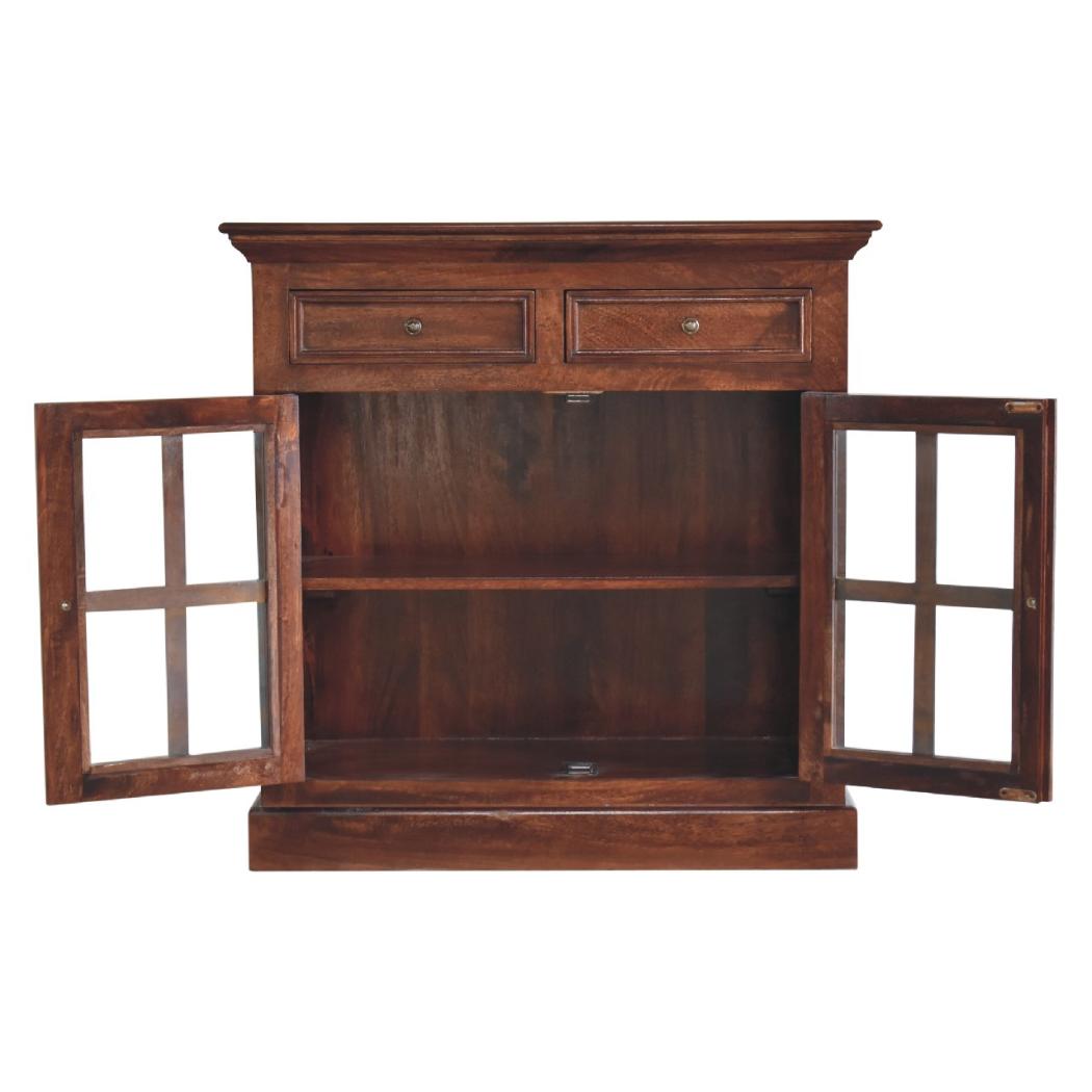 Cherry Glazed Cabinet | Warm Statement Finish | Decorative Home Storage