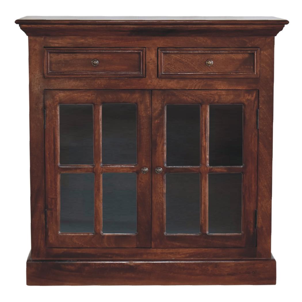 Cherry Glazed Cabinet | Warm Statement Finish | Decorative Home Storage