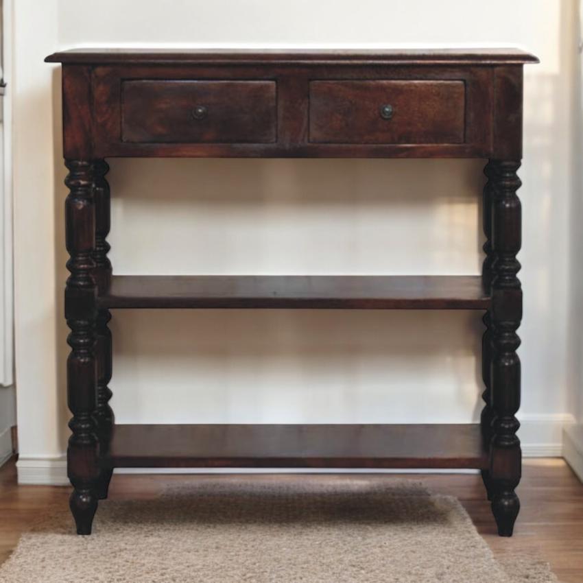 Cherry Turned Leg Side Table | Solid Wood | Occasional Table
