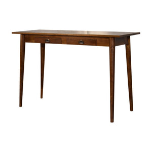 Chestnut 2 Drawer Writing Desk | Solid Mango Wood | 120cm | Nordic Style