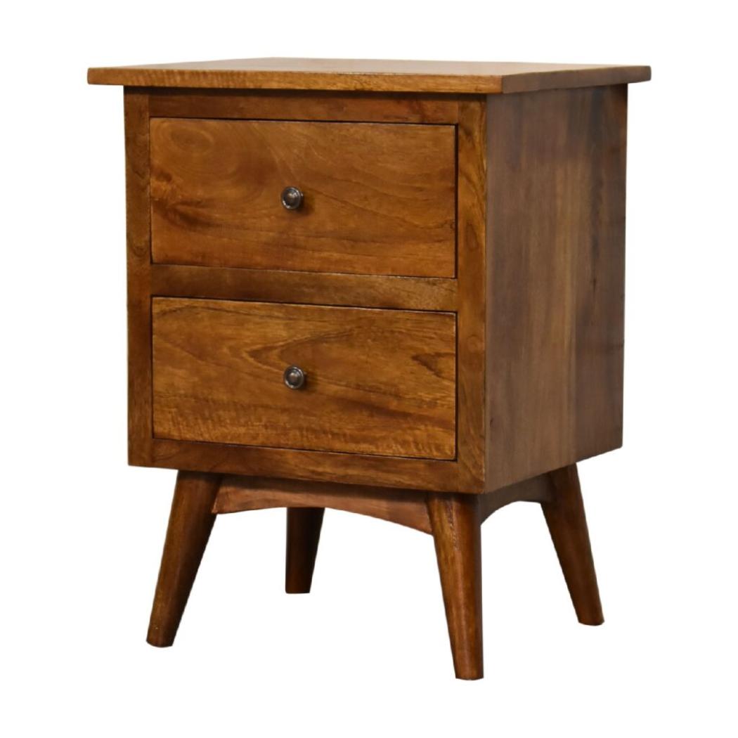 Chestnut Bedside Table | Warm Finish | Compact Bedroom Storage