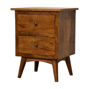 Chestnut Bedside Table | Warm Finish | Compact Bedroom Storage