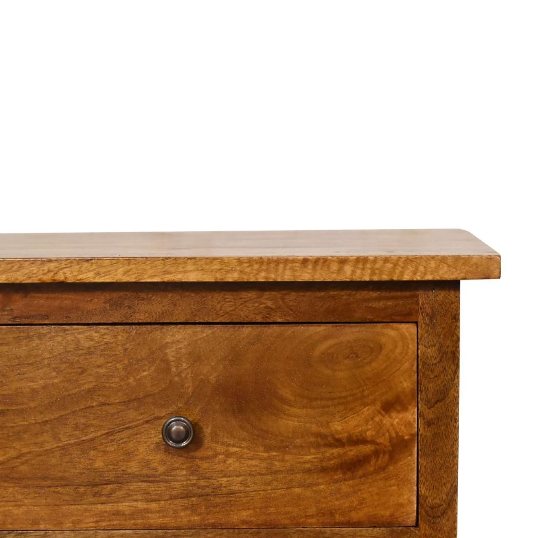 Chestnut Bedside Table | Warm Finish | Compact Bedroom Storage