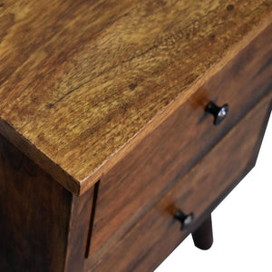 Chestnut Bedside Table | Warm Finish | Compact Bedroom Storage