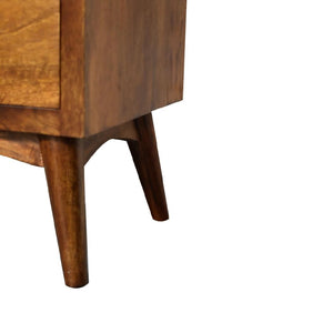 Chestnut Bedside Table | Warm Finish | Compact Bedroom Storage