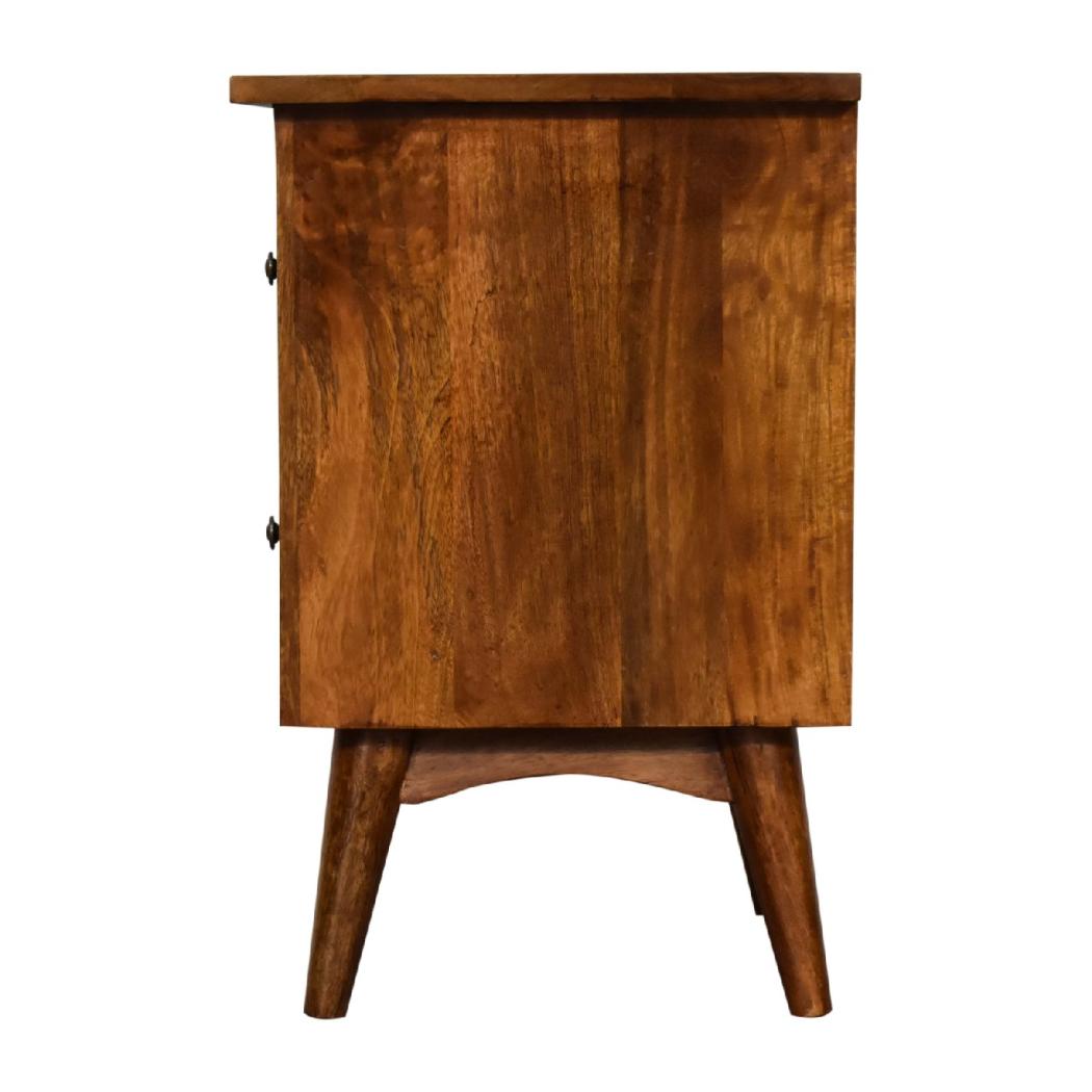 Chestnut Bedside Table | Warm Finish | Compact Bedroom Storage