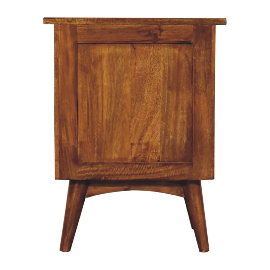 Chestnut Bedside Table | Warm Finish | Compact Bedroom Storage